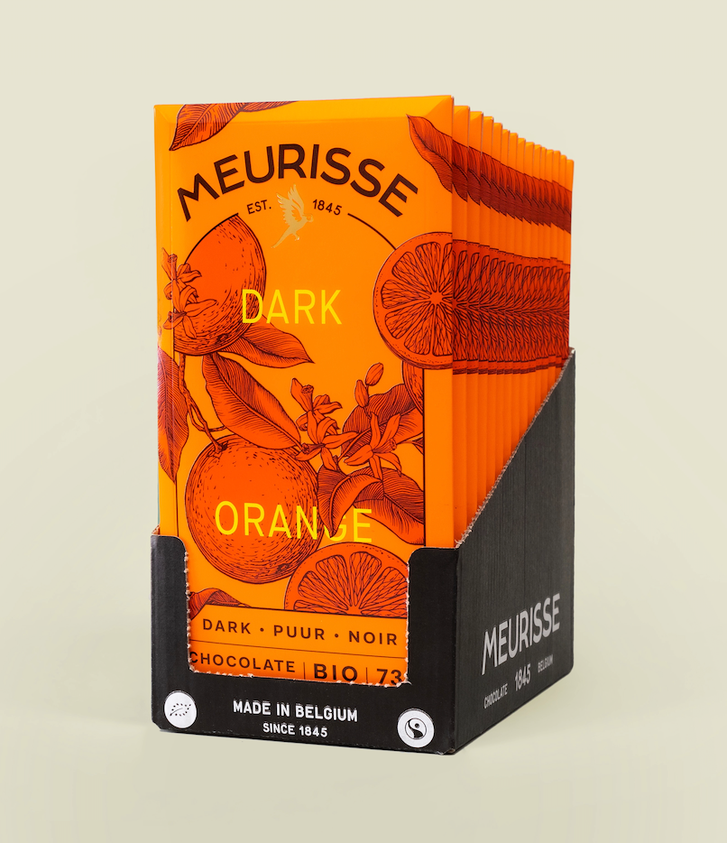 Meurisse - Ekologisk mörk choklad med apelsin (100g)