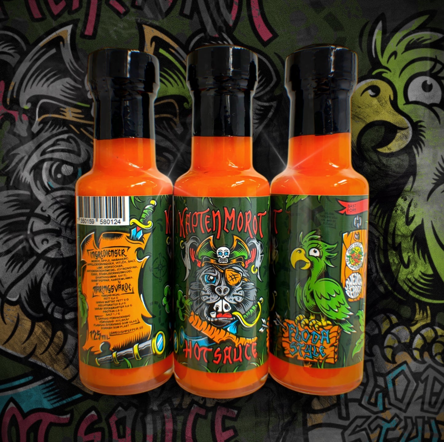 Swedish Pepper - Hot Pack 4 x 125 ml