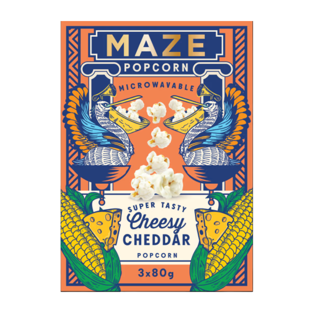 Maze - Cheesy Cheddar Popcorn | 3 x 80 g