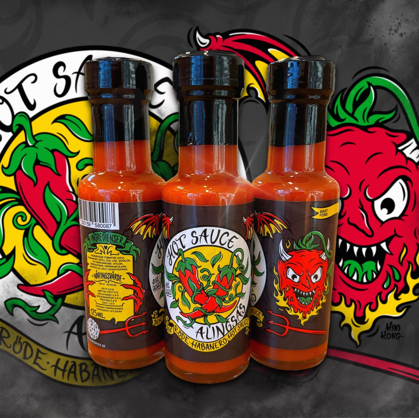 Swedish Pepper - Hot Pack 4 x 125 ml