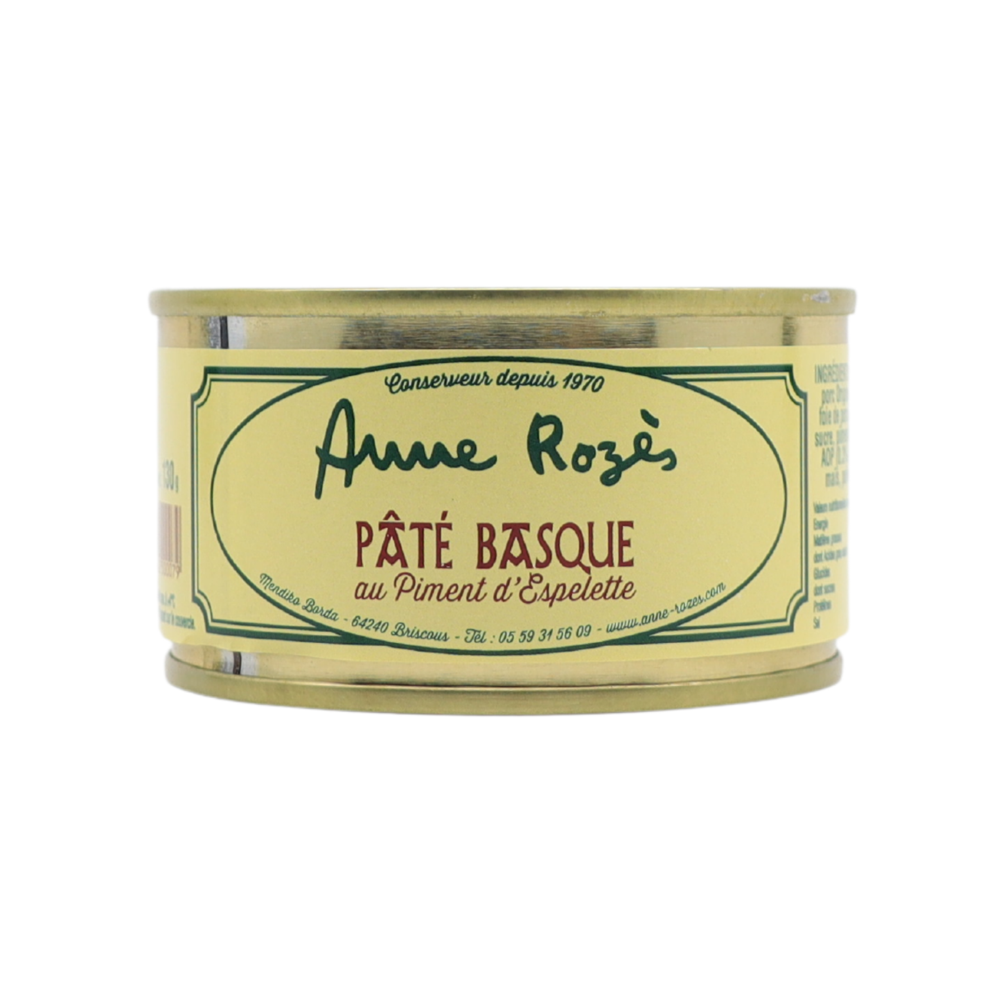 Anne Rozè - Baskisk Pâté med Espelettepepper 130 g