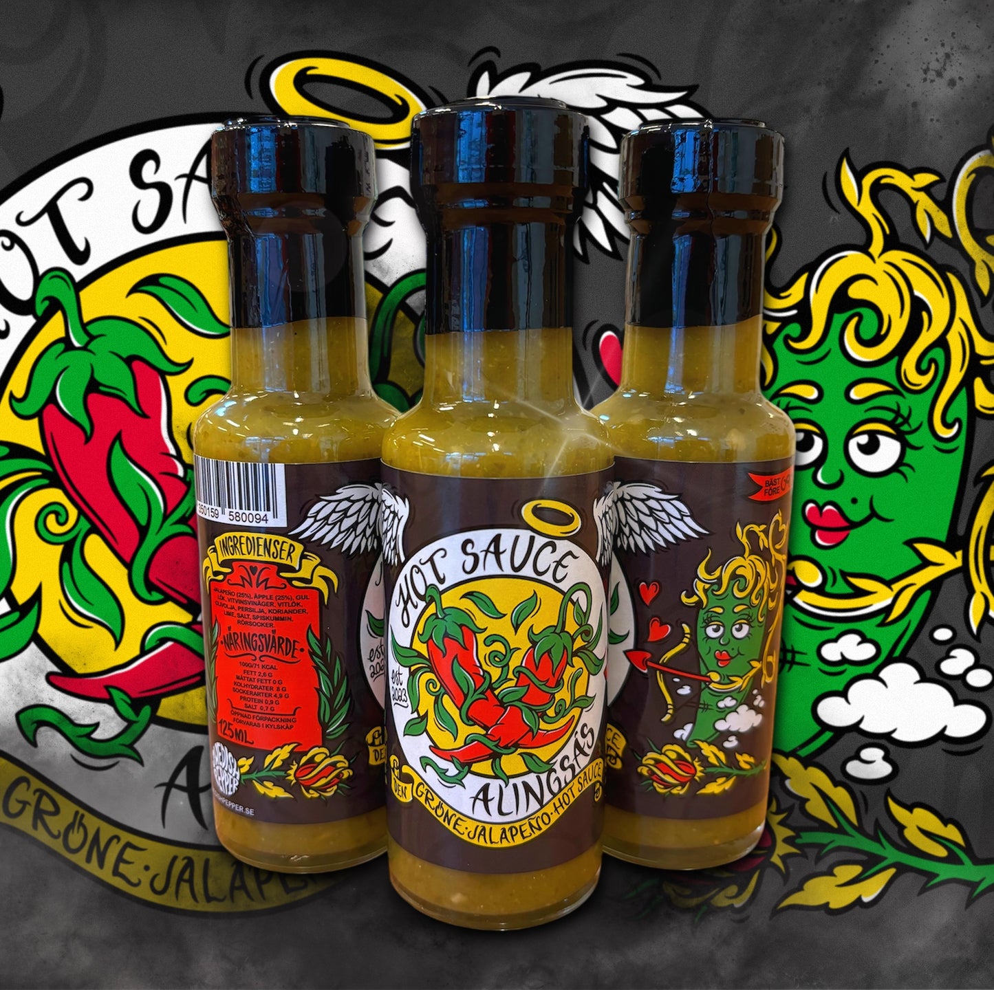 Swedish Pepper - Hot Pack 4 x 125 ml