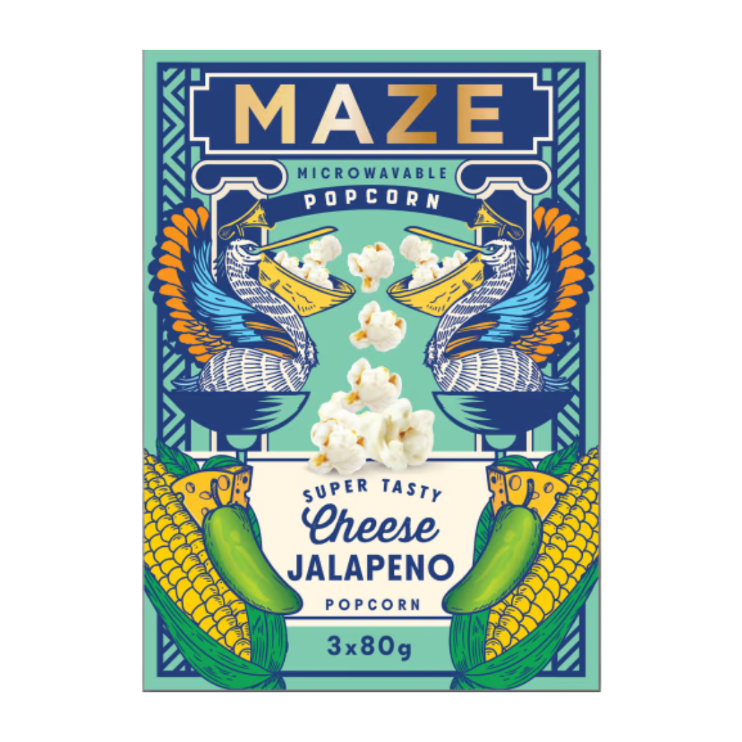 Maze - Cheesy Jalapeño Popcorn | 3 x 80 g