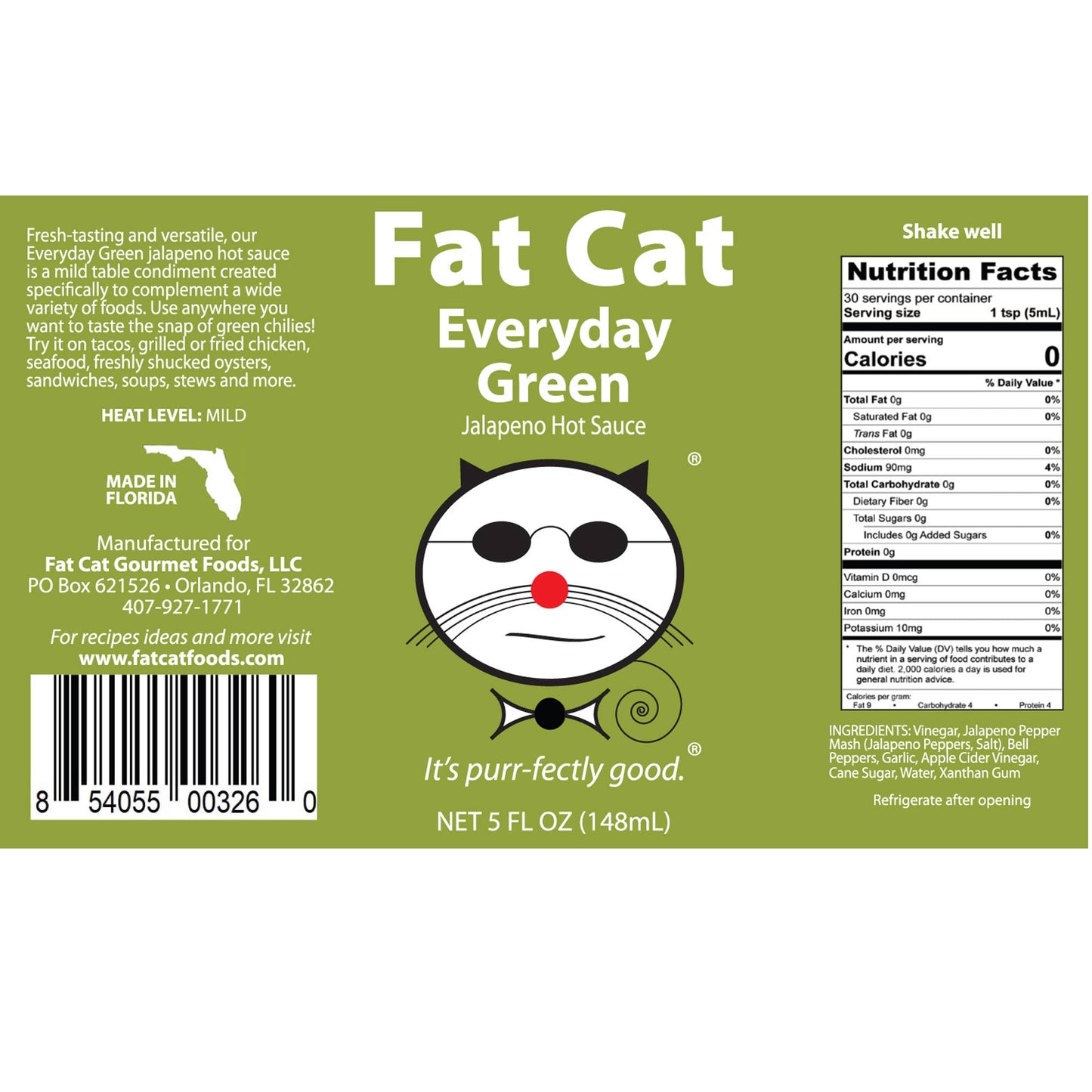 Fat Cat - Everyday Green (Jalapeno Hot Sauce)