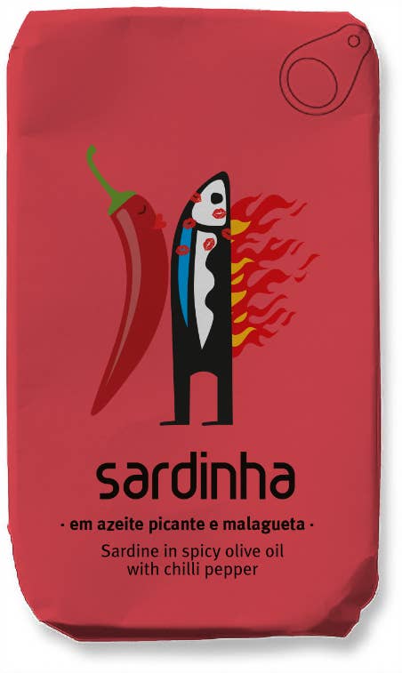 Sardinha - Sardiner i kryddig olivolja med  chilipeppar