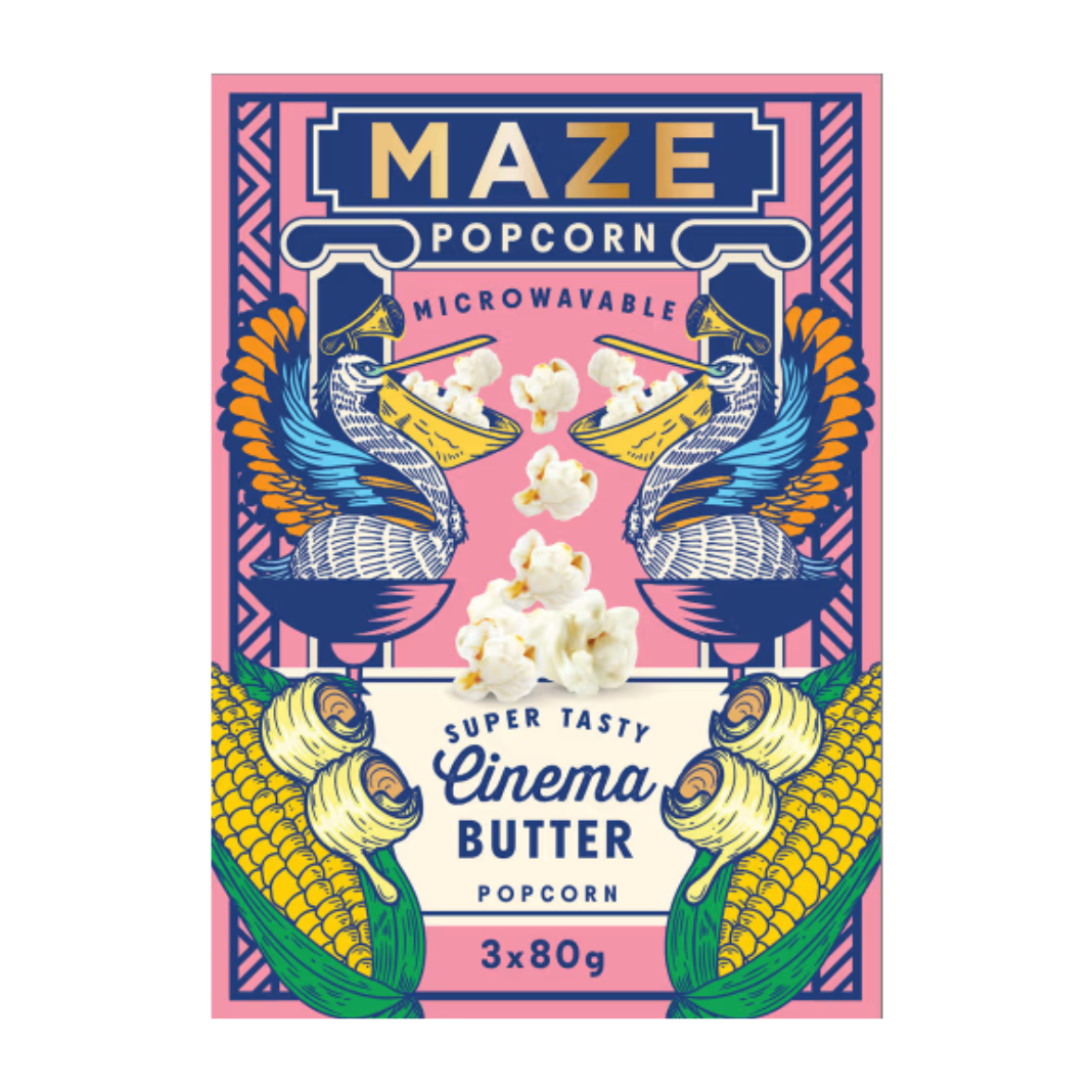 Maze - Cinema Butter Popcorn | 3 x 80 g