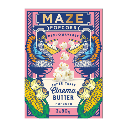 Maze - Cinema Butter Popcorn | 3 x 80 g