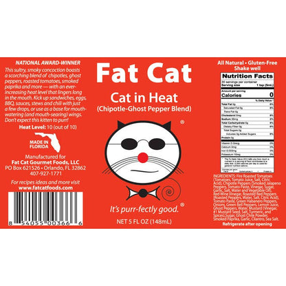 Fat Cat - Cat In Heat (Chipotle Ghost Pepper Hot Sauce)