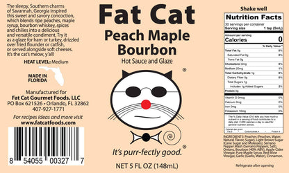 Fat Cat - Peach Maple Bourbon Hot Sauce