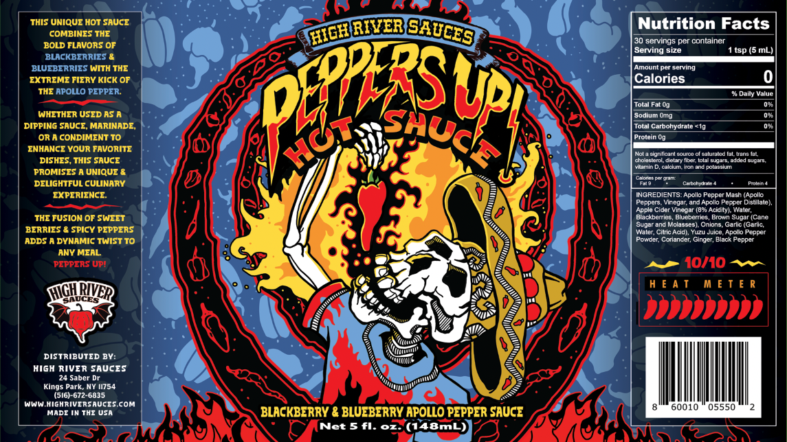 High River Sauces - Peppers Up Hot Sauce (Apollo-chili) | 148 ml