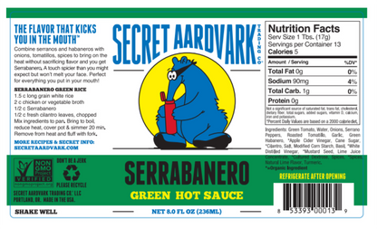 Secret Aardvark - Serrabanero Green Hot Sauce