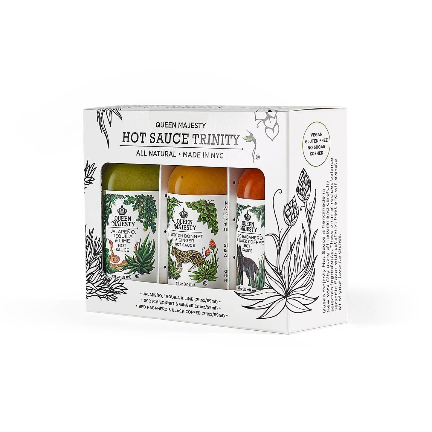 Queen Majesty - Hot Sauce Trinity Pack | 3 flaskor á 59 ml