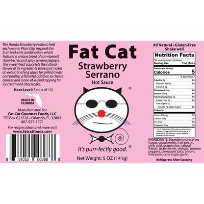 Fat Cat - Strawberry Serrano Hot Sauce