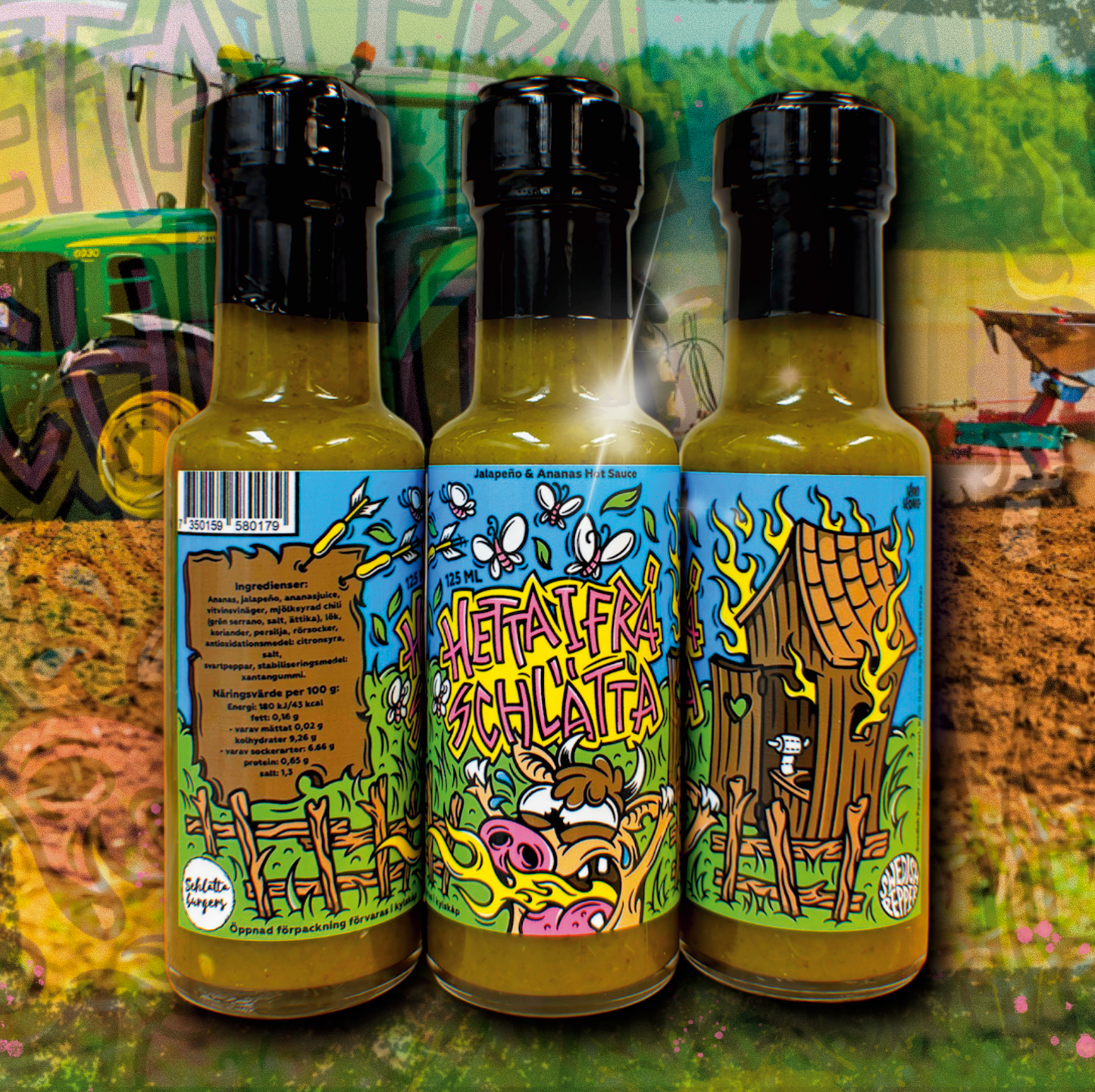 Swedish Pepper - Hetta Ifrå’ Schlätta Hot Sauce | Jalapeño & Ananas 125 ml