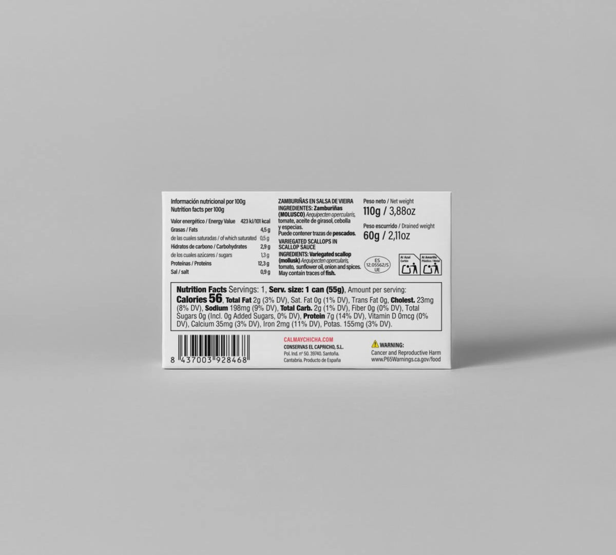 El Capricho - Zamburiñas | kammusslor | 110 g