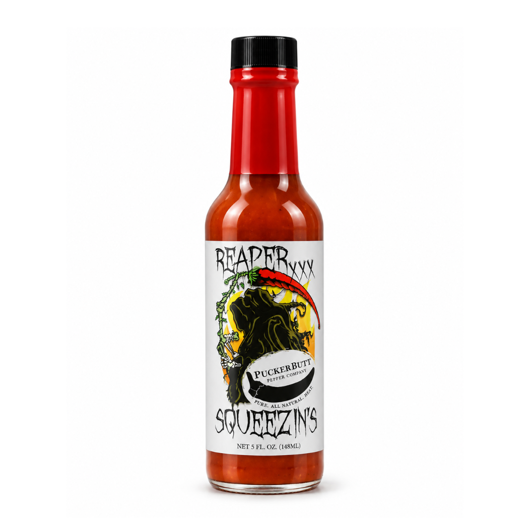 Puckebutt Pepper Company - Extra stark (!) Reaper Squeezins 💀 | 148 ml