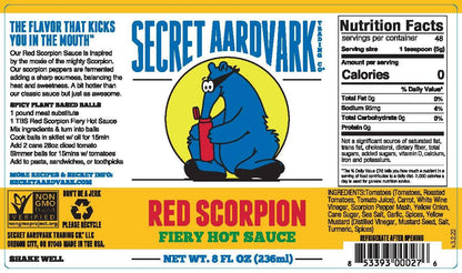 Secret Aardvark - Red Scorpion Fiery Hot Sauce (Trinidad Moruga Scorpion)