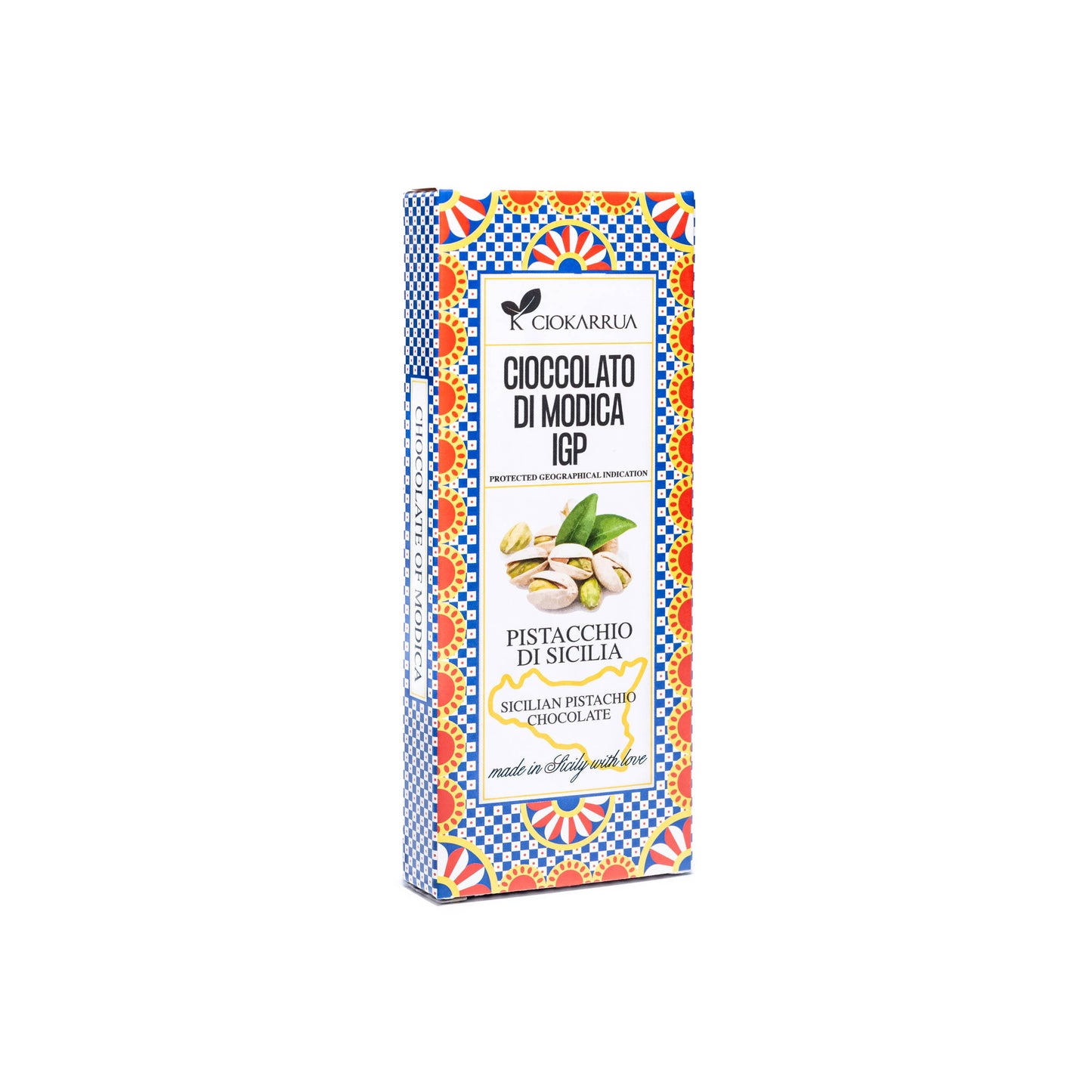 Ciokarrua - Modica IGP choklad | Siciliansk Pistage 80 g