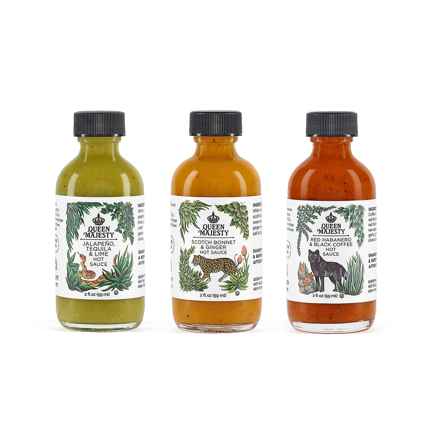 Queen Majesty - Hot Sauce Trinity Pack | 3 flaskor á 59 ml