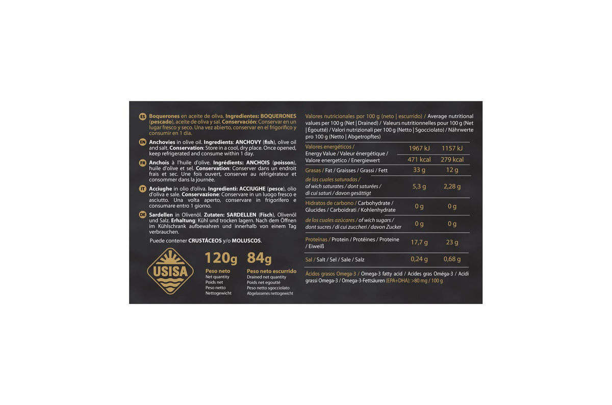 Boquerones i olivolja - USISA | 120 g