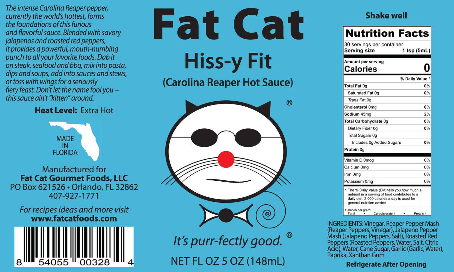 Fat Cat - Hiss-y Fit (Carolina Reaper Hot Sauce)