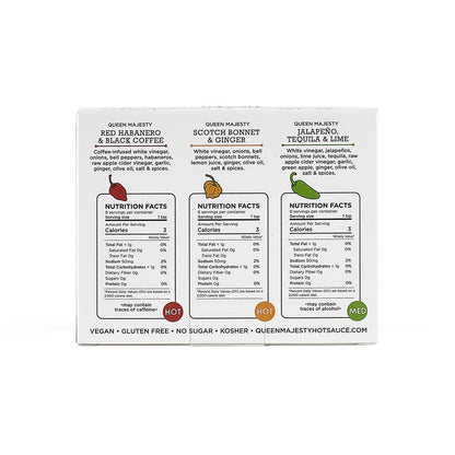 Queen Majesty - Hot Sauce Trinity Pack | 3 flaskor á 59 ml